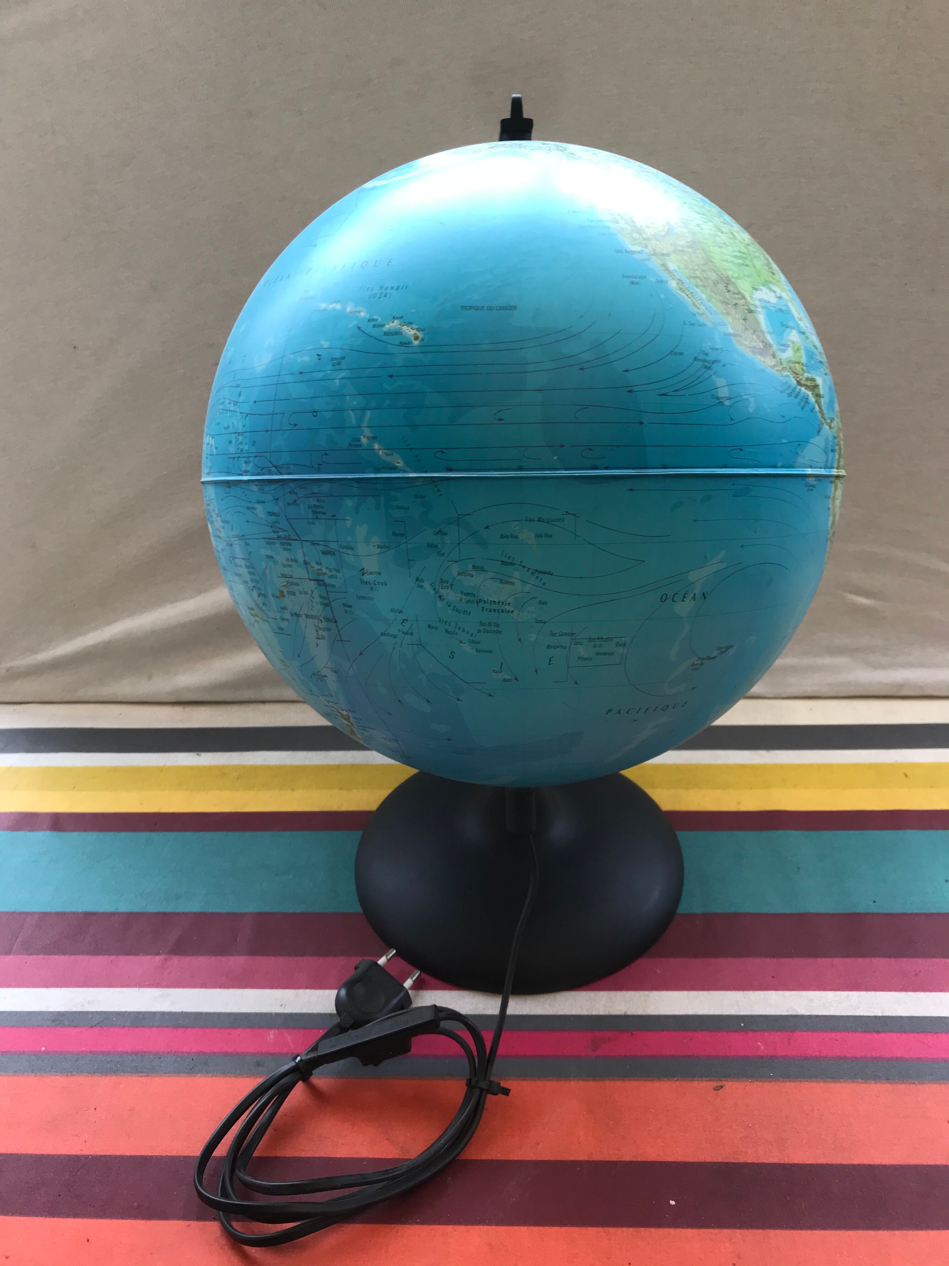 Former earth globe Tecnodidattica Orion 30 made in Italy vintage