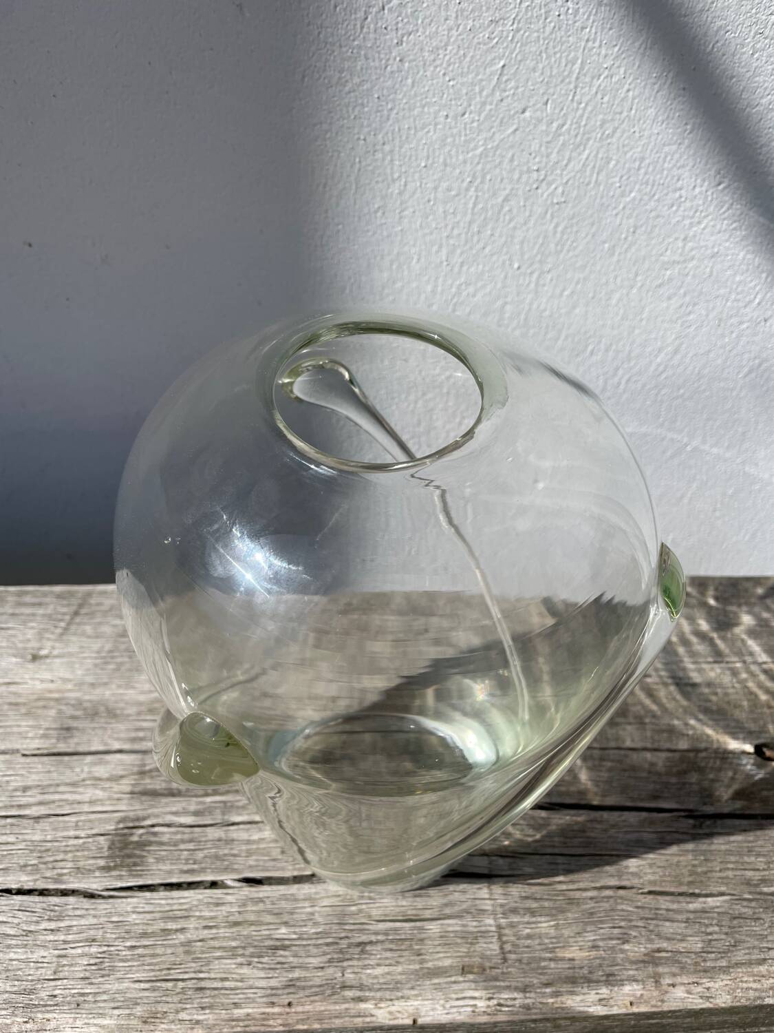 Murano transparent glass vase