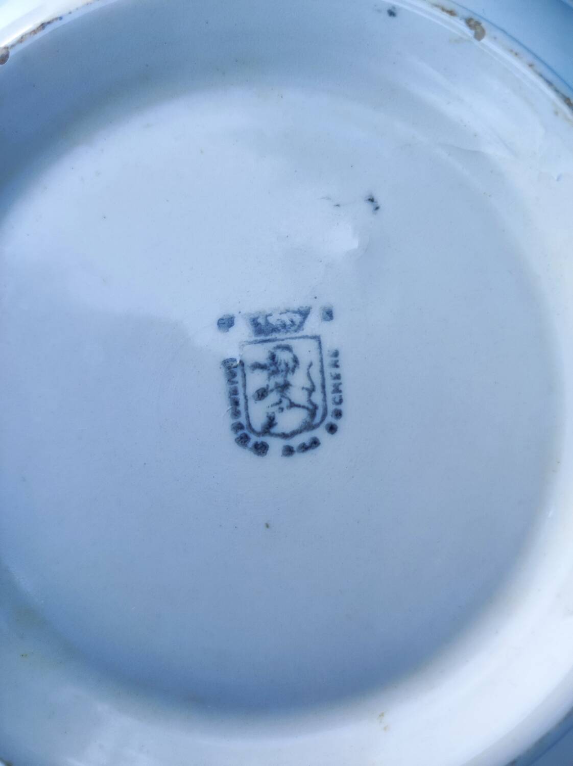 Antique salad bowl, Lyon earthenware