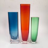Set of 3 Murano glass vases