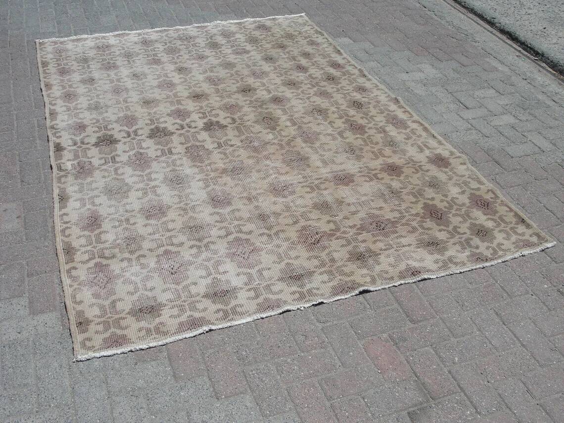 6x9 ft handknotted Turkish rug - rugs for living room bedroom