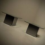 Pair of Mirrored Glass Coffee Tables 1980s