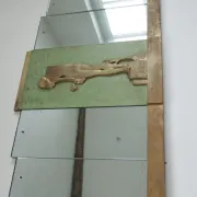 Rowley Gallery Art Deco mirror with gilt relief of a girl, London c.1930