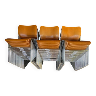 Lot of 100 David Rowland 40/4 chairs on trolley