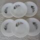 6 plates daisies flowers dessert arcopal 15992