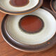 Lot of 6 vintage Denby England dessert plates – Brown glazed stoneware and