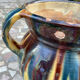Old flower jar with two glazed earth handles