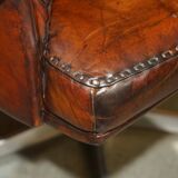 Mid Century Modern swivel office chair De Sede DS35 leather