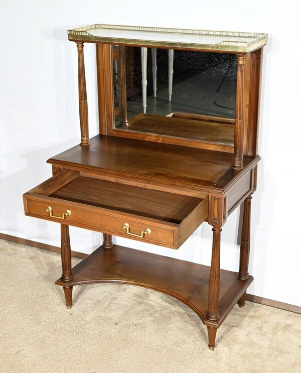 Table console en merisier, style Louis XVI, fin XIXème