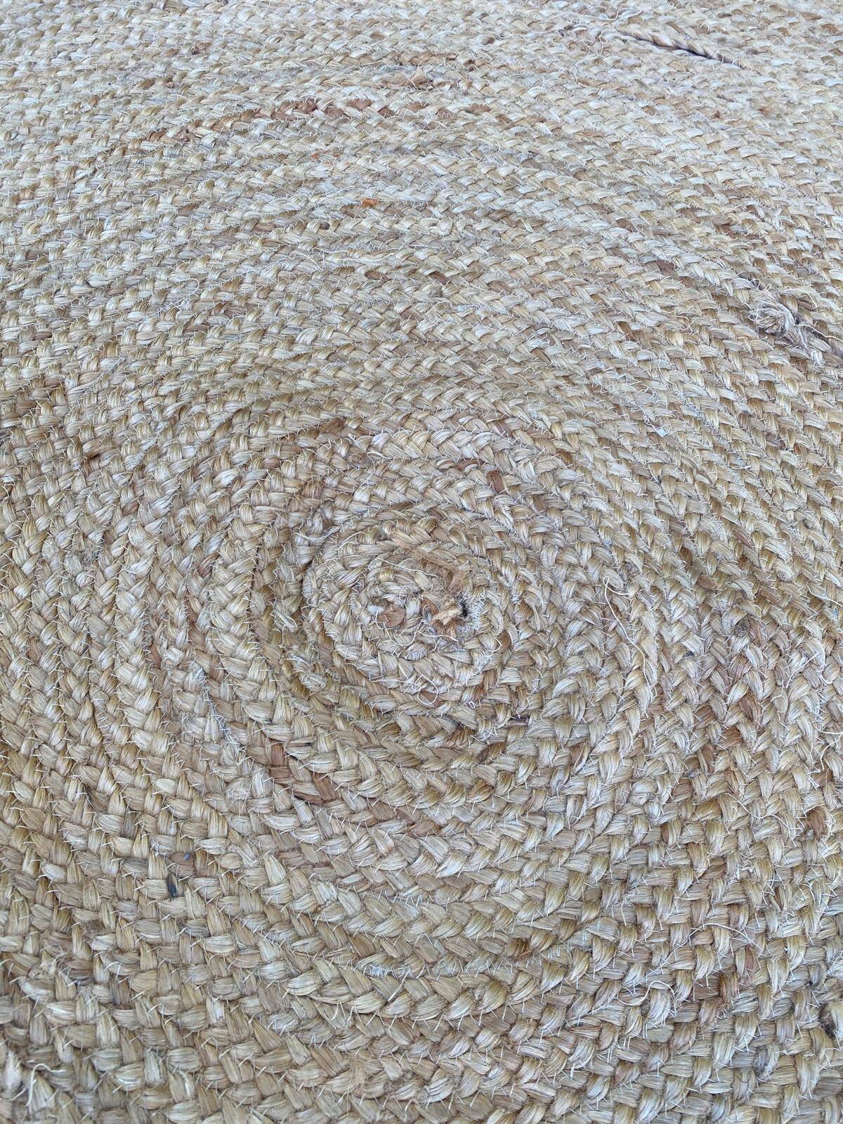 Tapis de jute scandinave rond naturel 162cm