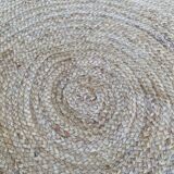 Tapis de jute scandinave rond naturel 162cm