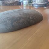 Wenge monoxyl carved dish decorated with fish