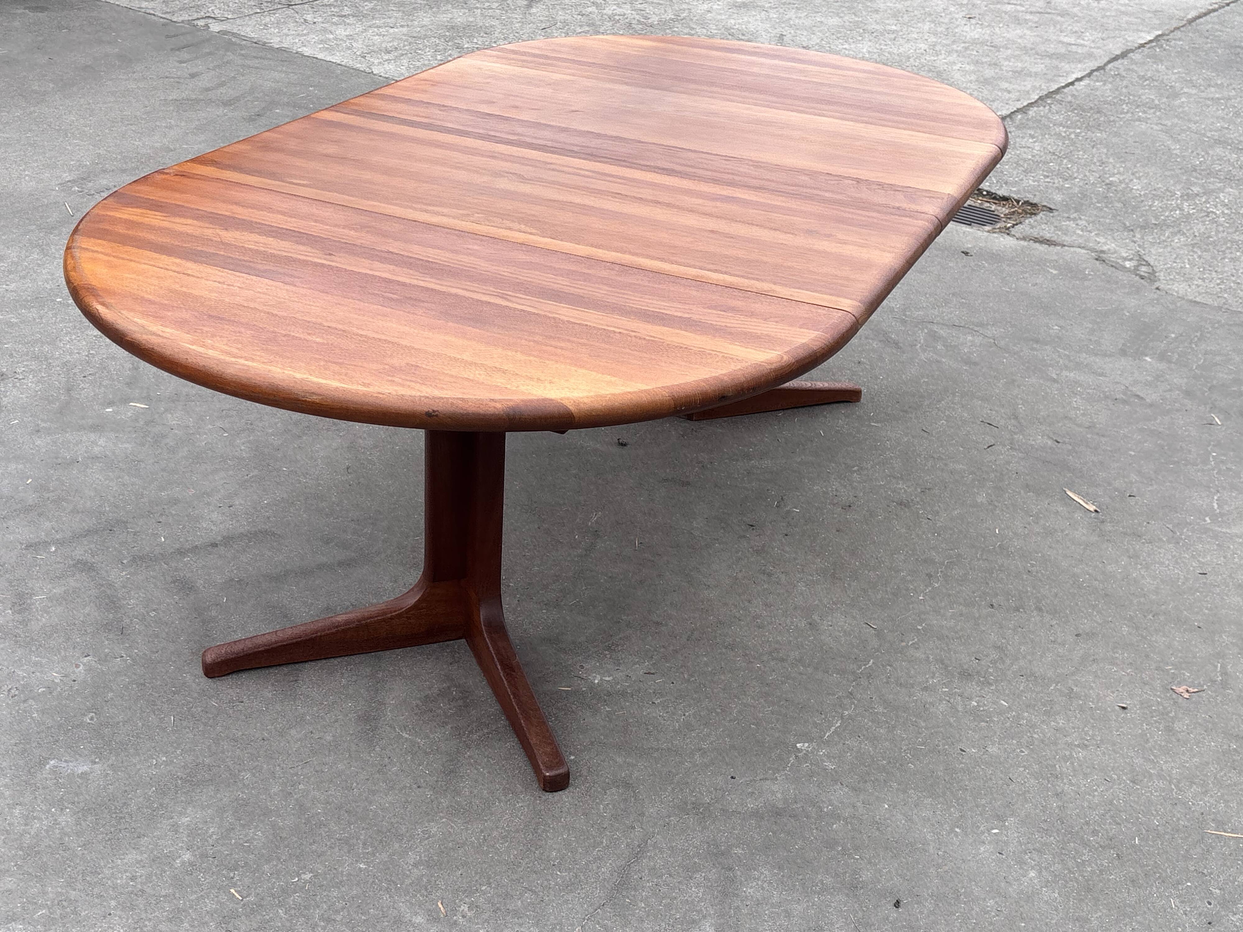 Vintage Teak Glostrup Dining Table Extendable Oval 1970s