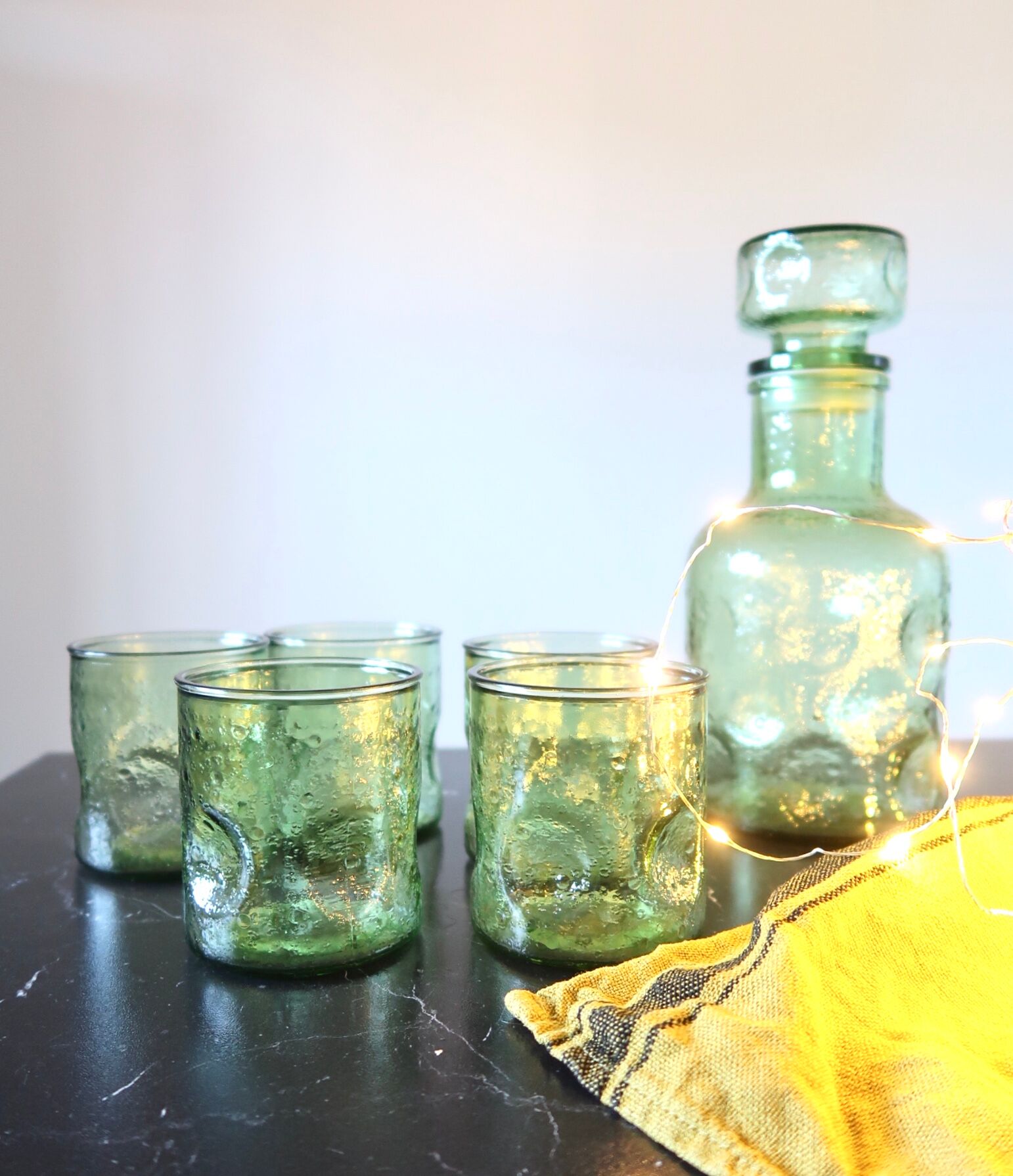 Lot verres et bouteille