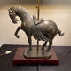 Large vintage horse plight in tin, H103 cm