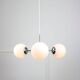Vintage Italian Chrome and Opaline Sputnik Chandelier, 70s