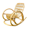 Vintage children's rattan rocking chair