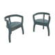 Old wooden blue set of chairs with flowers from Sweden