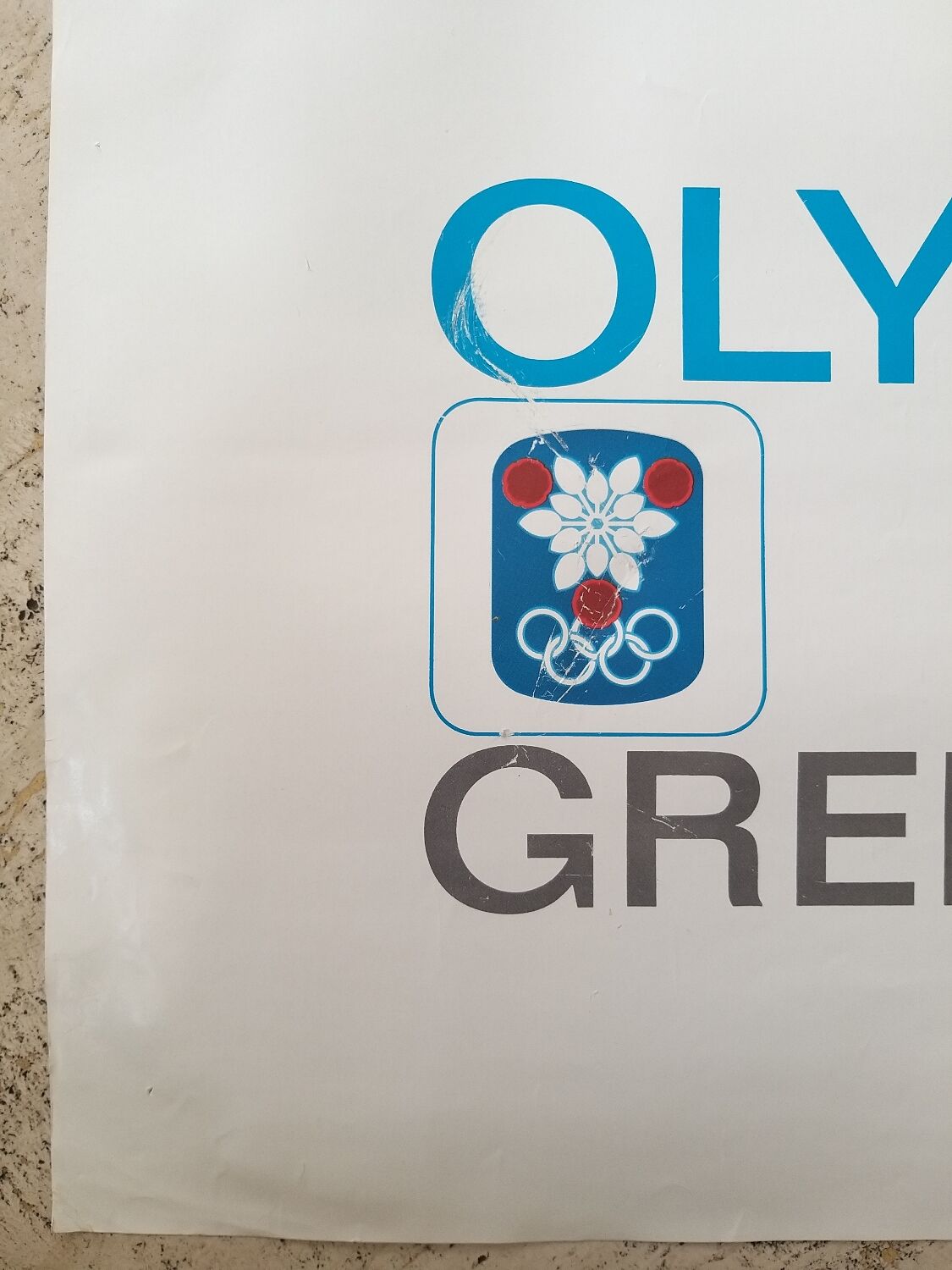 Original poster grenoble olympic games winter 1968 - jean brian