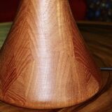 Large vintage table lamp by fog and morup in teak denmark 1960