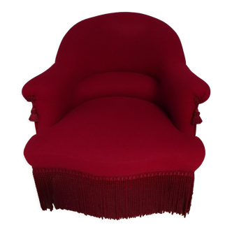 Fauteuil crapaud rouge top vintage