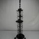 Antique wrought iron candlestick, brutalist candle holder, vintage candlestick