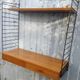 Vintage modular shelf and drawers in teak veneer and black metal, Nisse Strinning, 60s