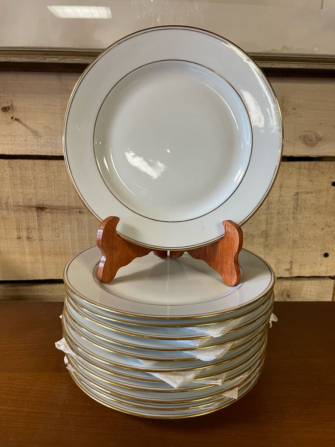 12 porcelain plate Limoges design Bernardaud