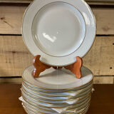 12 porcelain plate Limoges design Bernardaud