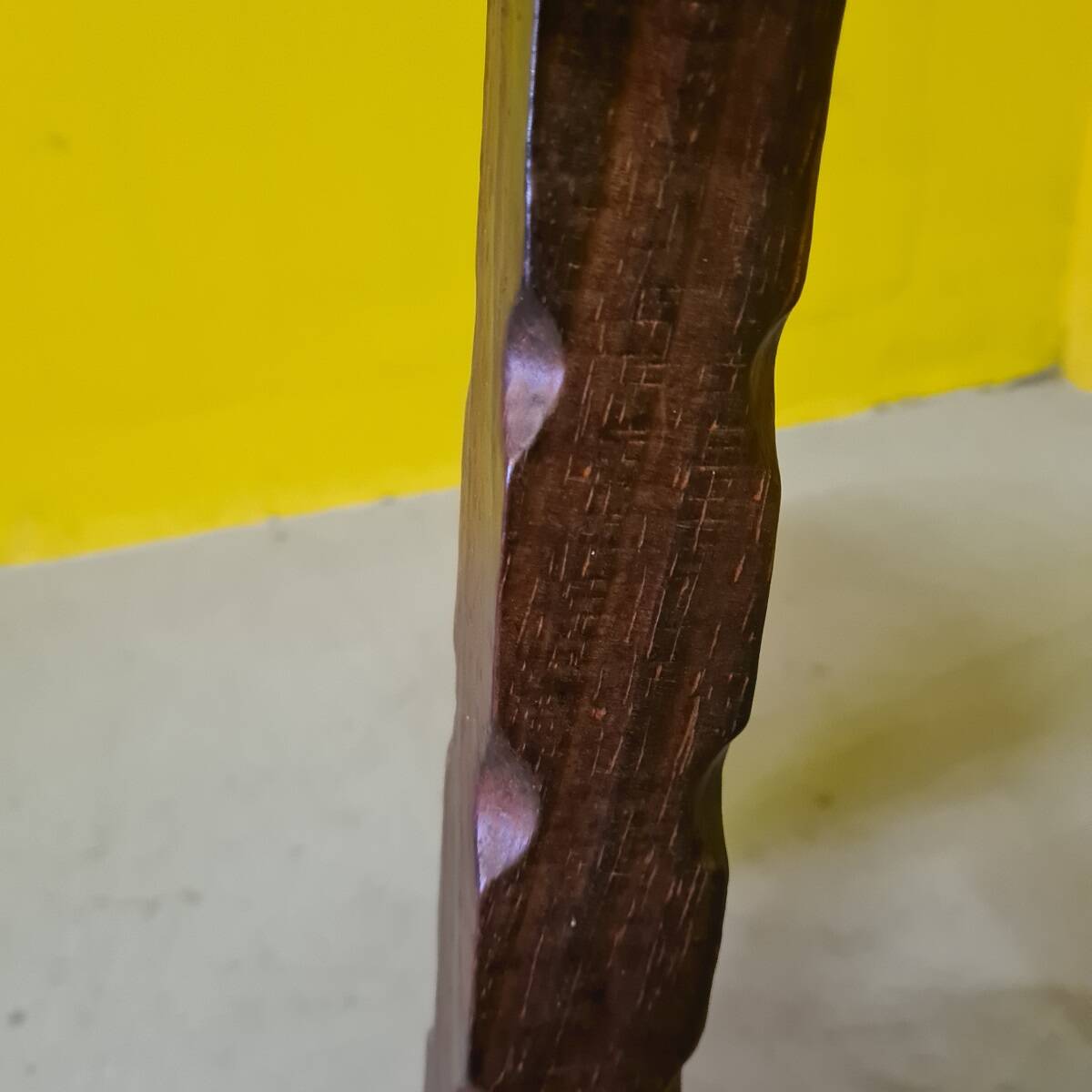 French Wooden Tripod Stool From The 1970s