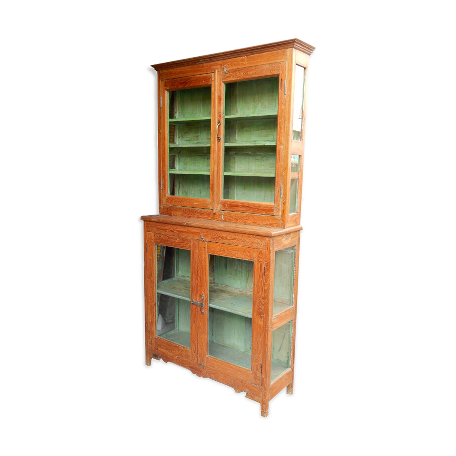 Showcase furniture by metier commercant haute etroite bois teck