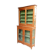 Vitrine meuble de metier commercant haute etroite bois teck