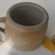 Pot cover with vintage sandstone handle