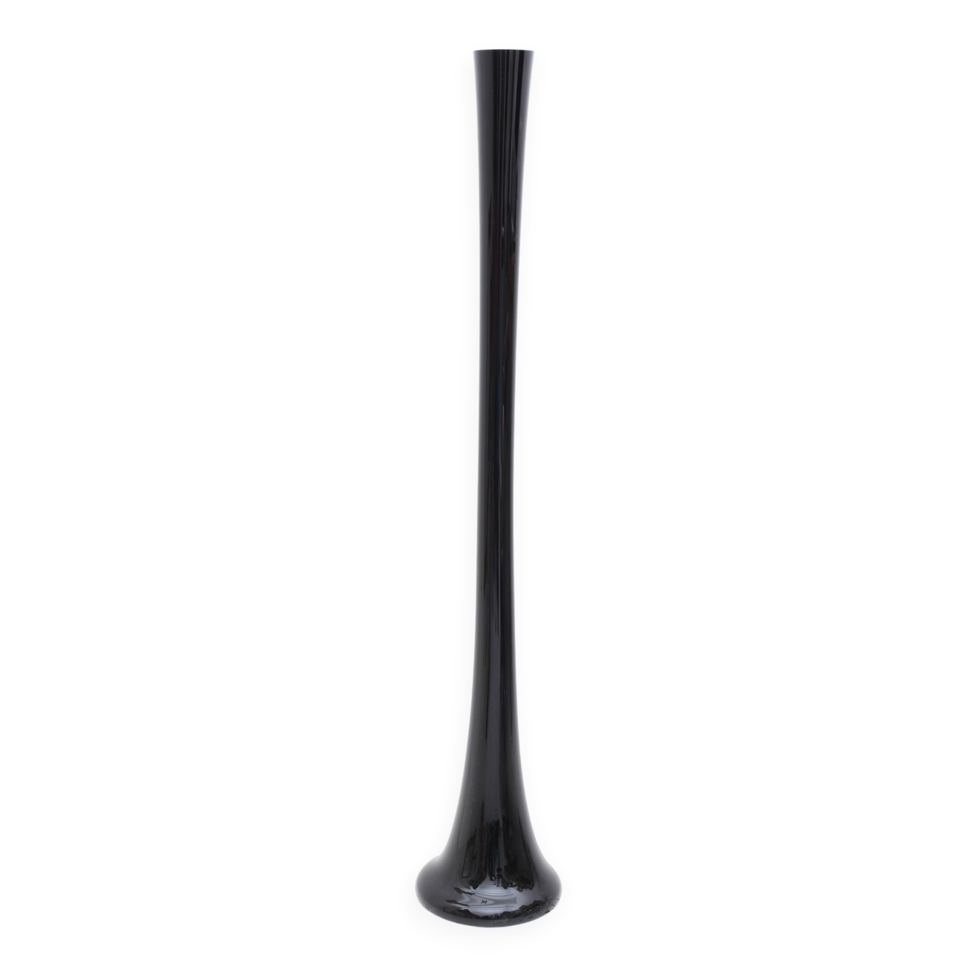 Large black glass vase 115cm