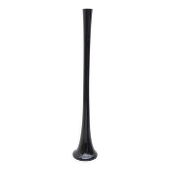 Large black glass vase 115cm