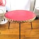 Coffee table wicker and metal design 60s