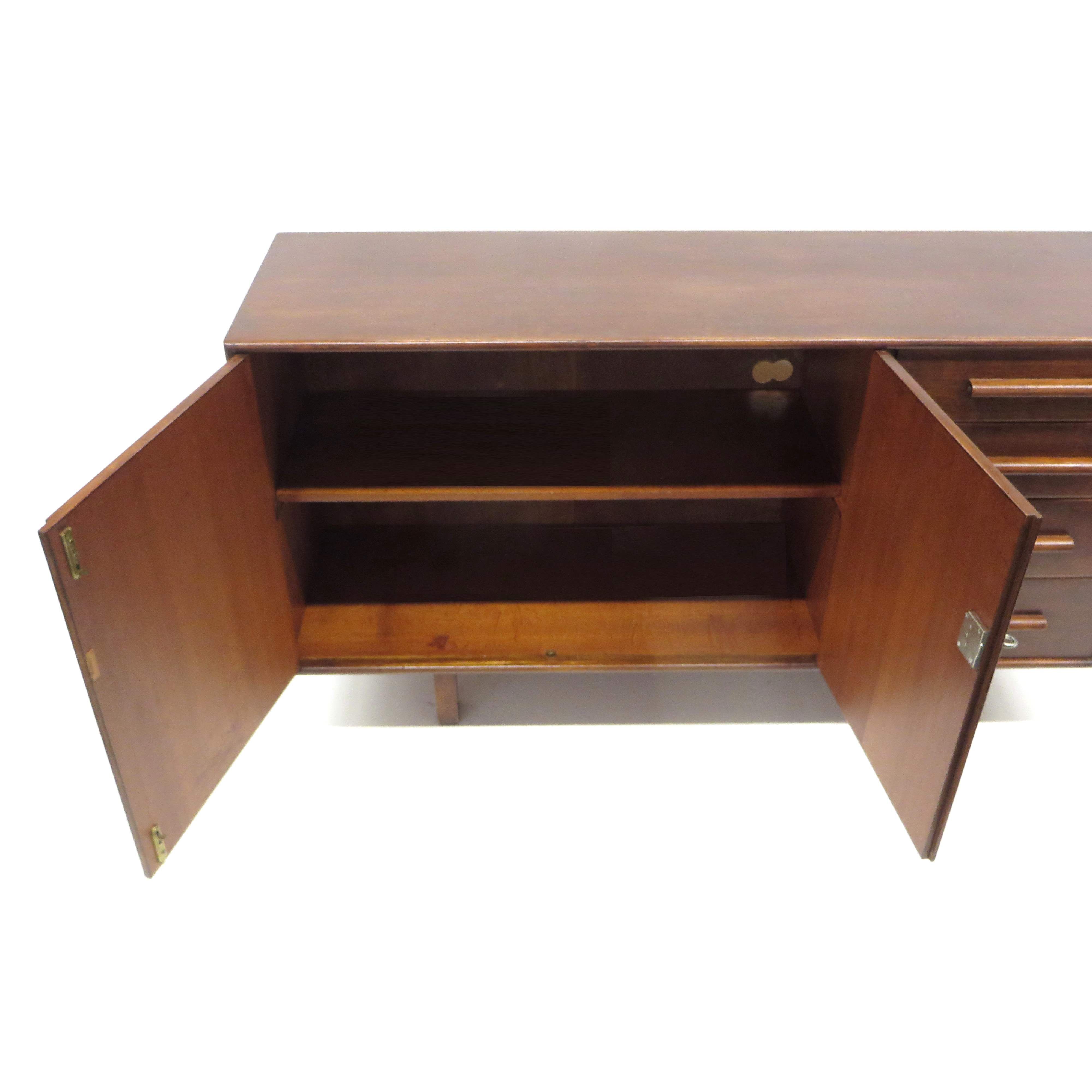 Vintage sideboard with 4 drawers and 2 doors made in the 60s