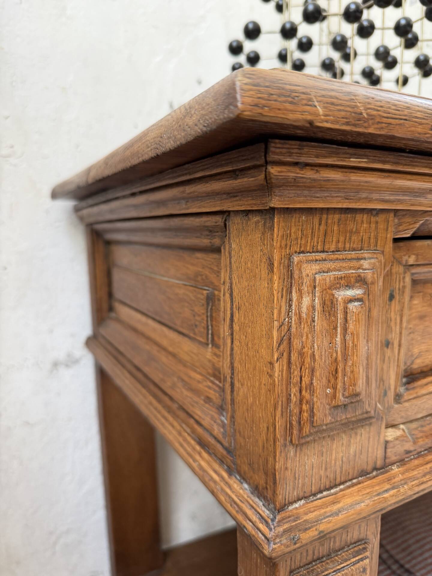 19th-century oak console table