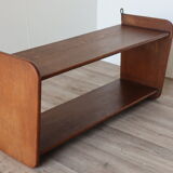 Vintage solid oak wall shelf, 1950