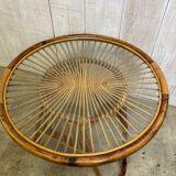 Vintage rattan coffee table
