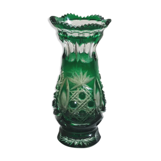 Bohemian crystal vase