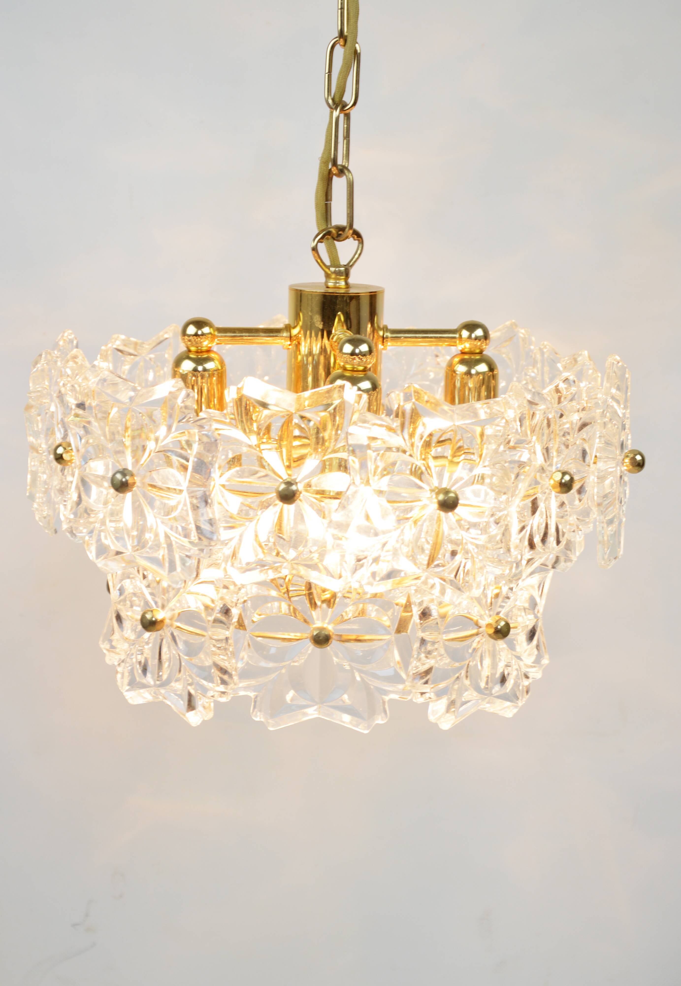 Lustre en cristal Kinkeldey, années 1970