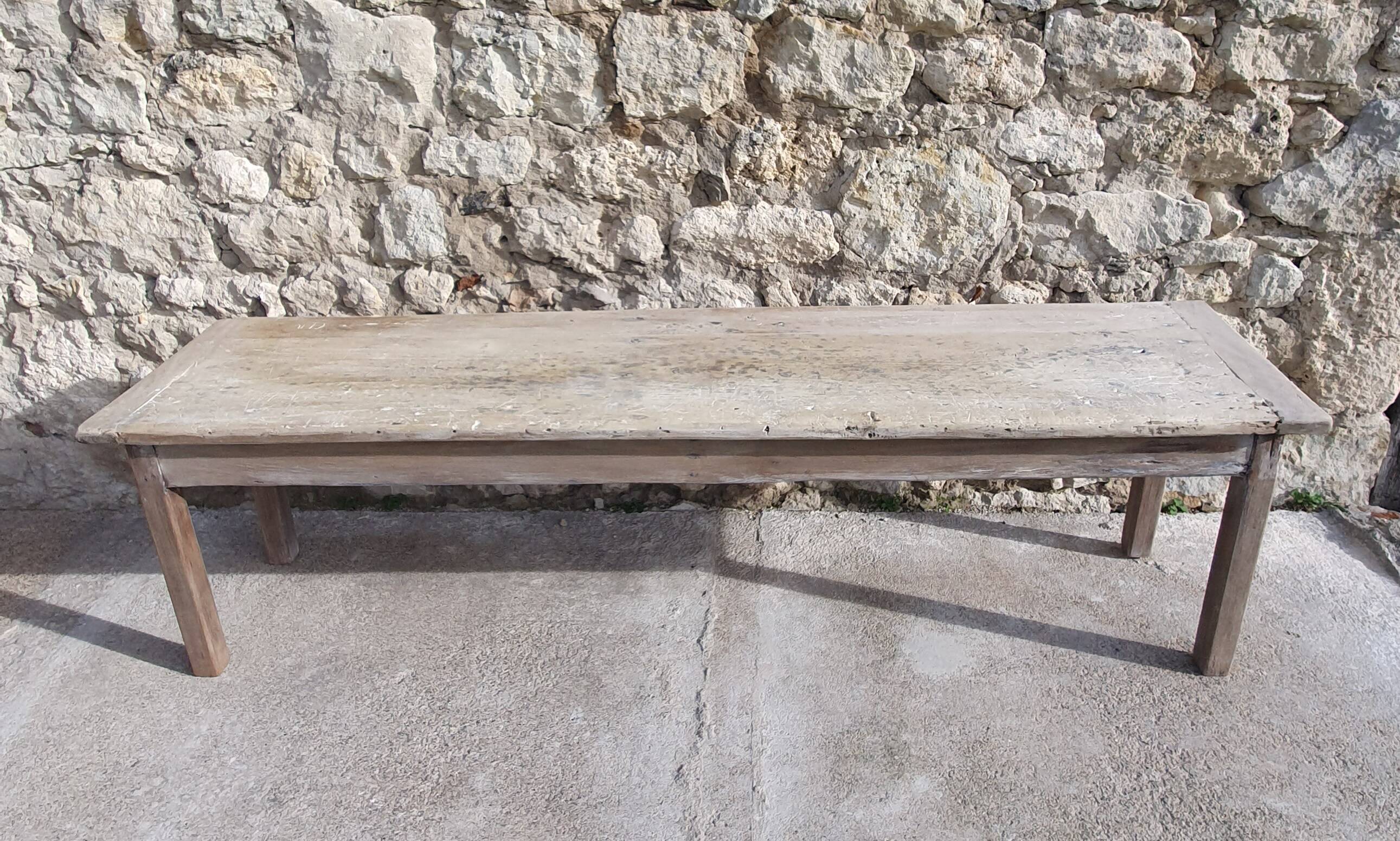 Bench, wooden banquette