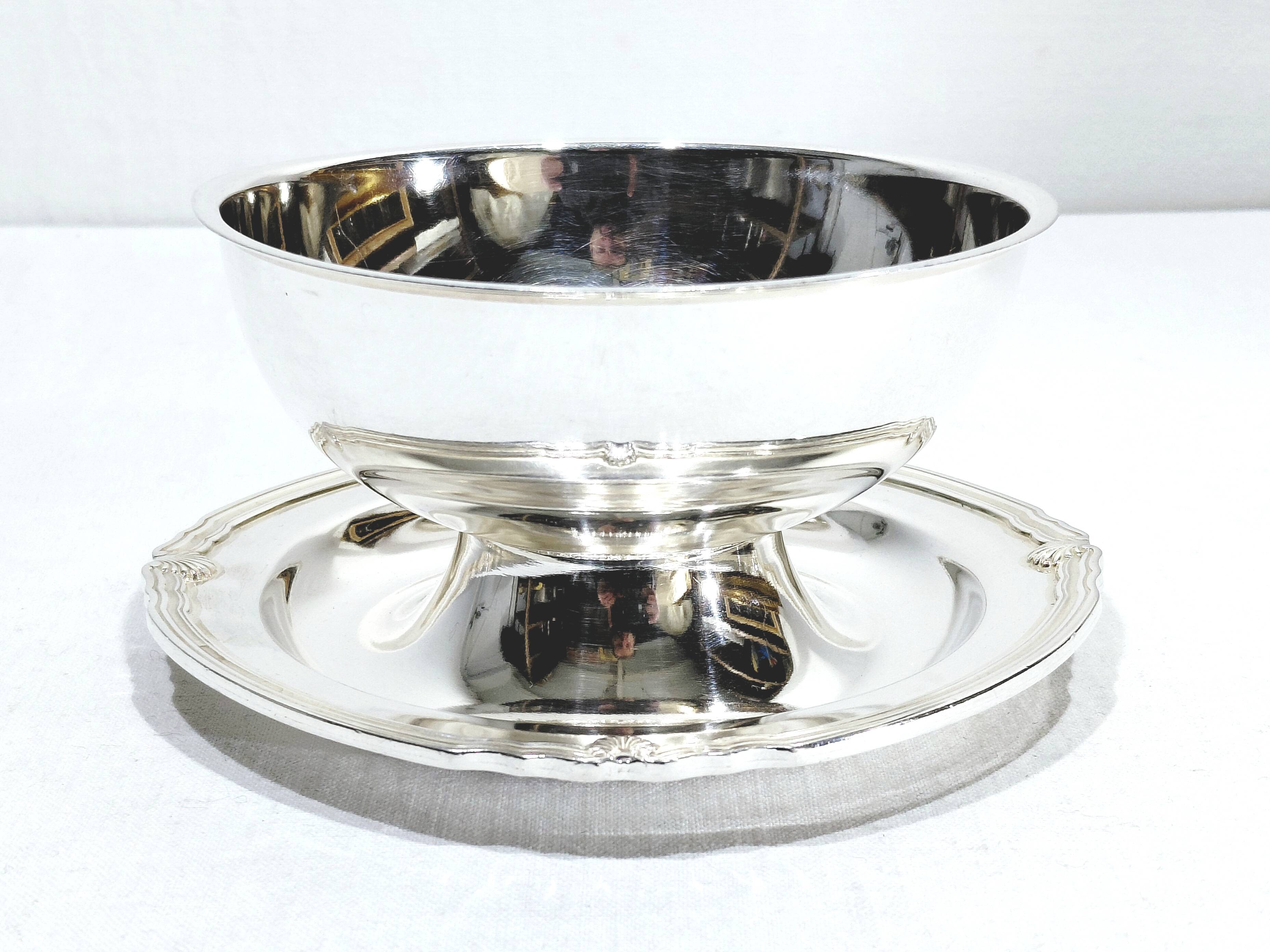Gallia - silver-plated metal saucepan vendôme model
