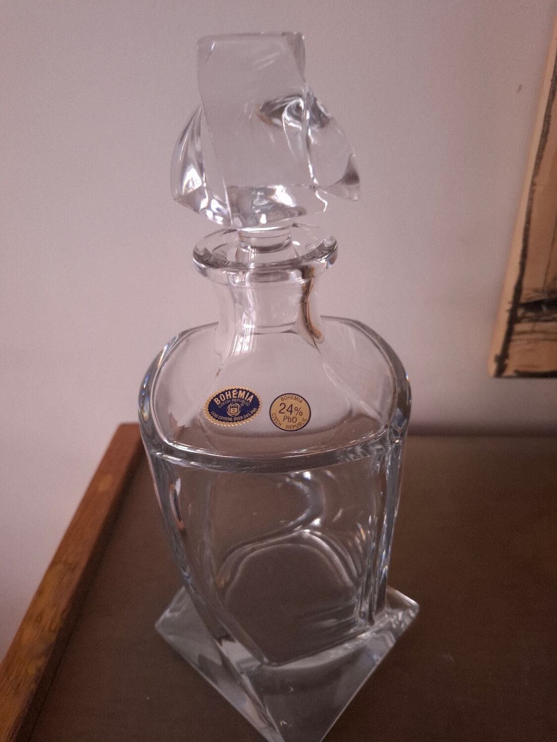 Bohemian crystal carafe (in box)