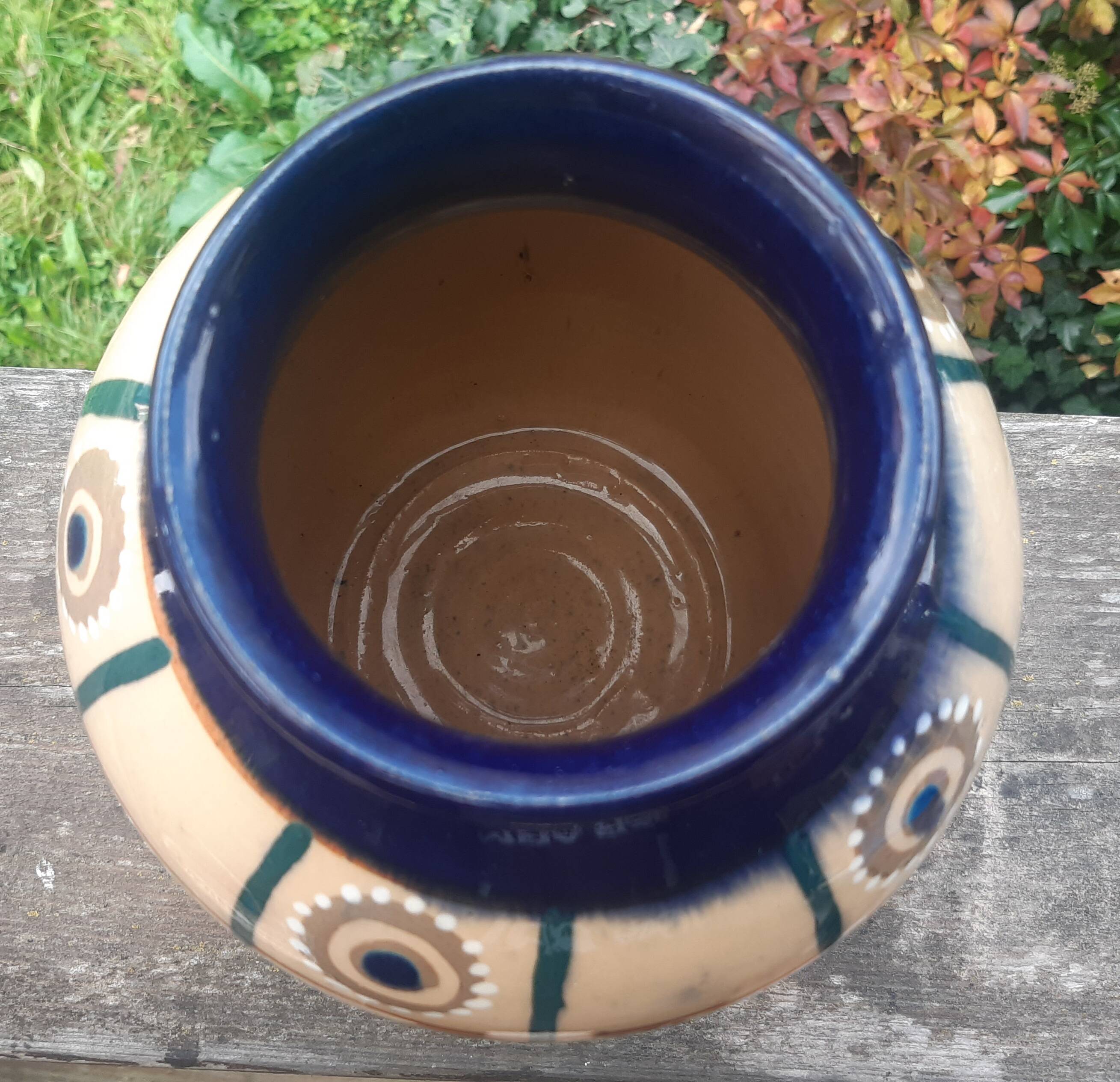 Léon Elchinger enamelled terracotta vase