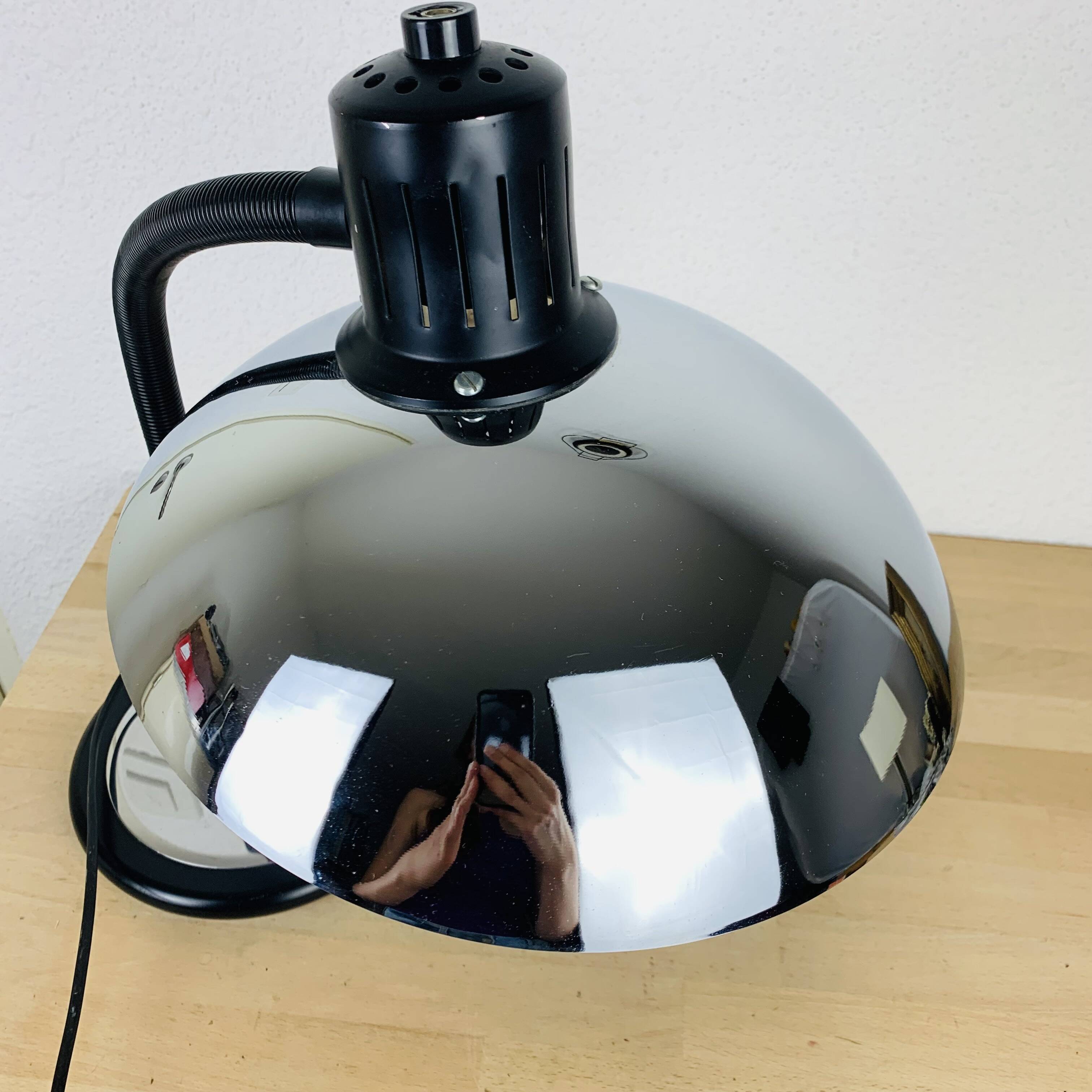 Lampe de bureau Aluminor chrome vintage