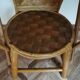 Vintage chestnut wood child chair