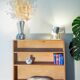 Bookshelf in light, raw solid oak from the 1950s.
