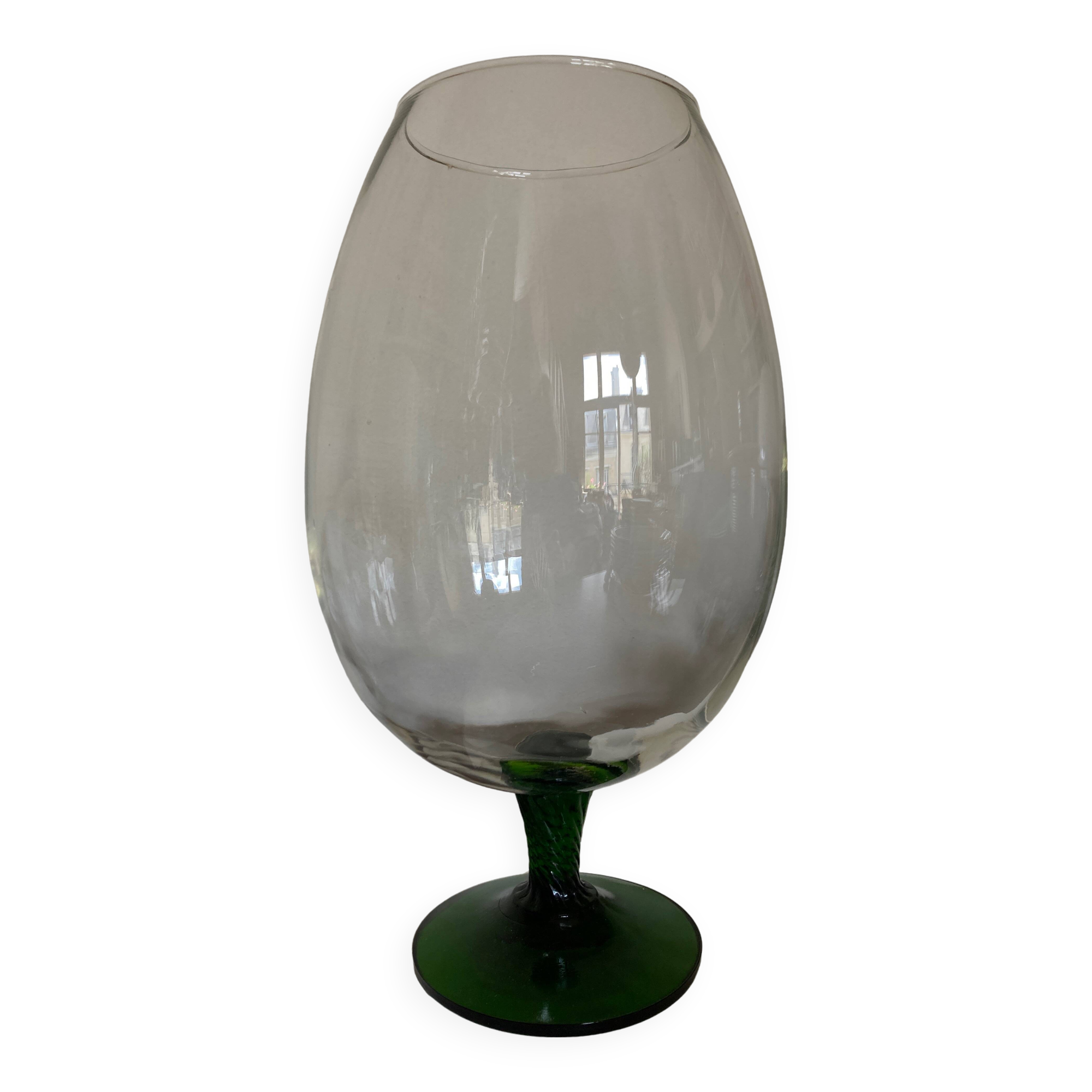 XXXL vase in Empoli glass, Italian work, Italy 1960